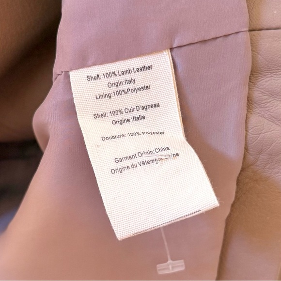 L’AGENCE Chamberlain Single Breasted Leather Blazer in Chantarelle Sz 4 - Picture 9 of 10